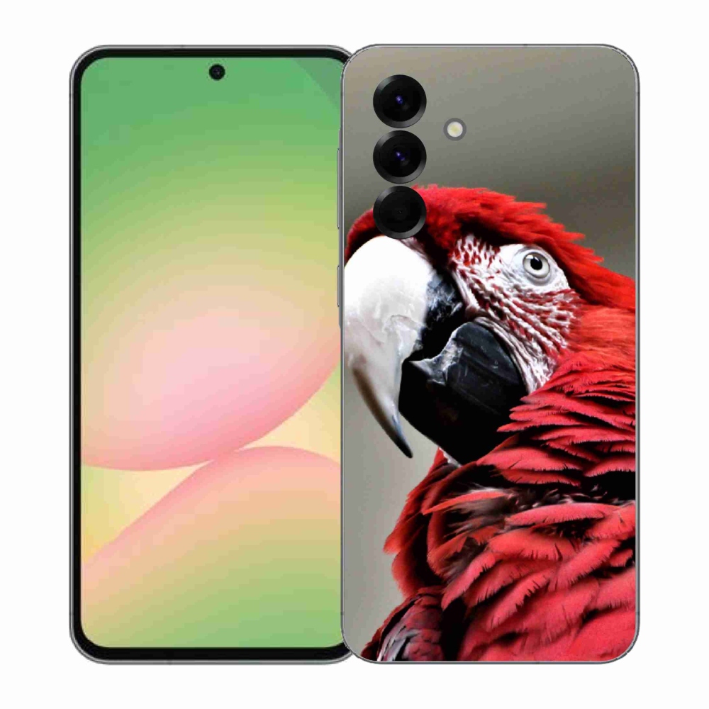Gelový kryt mmCase na Samsung Galaxy A57 5G - papoušek ara červený