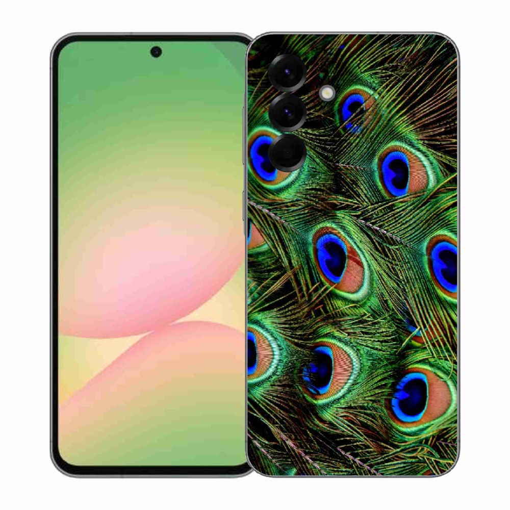 Gelový kryt mmCase na Samsung Galaxy A57 5G - paví peří