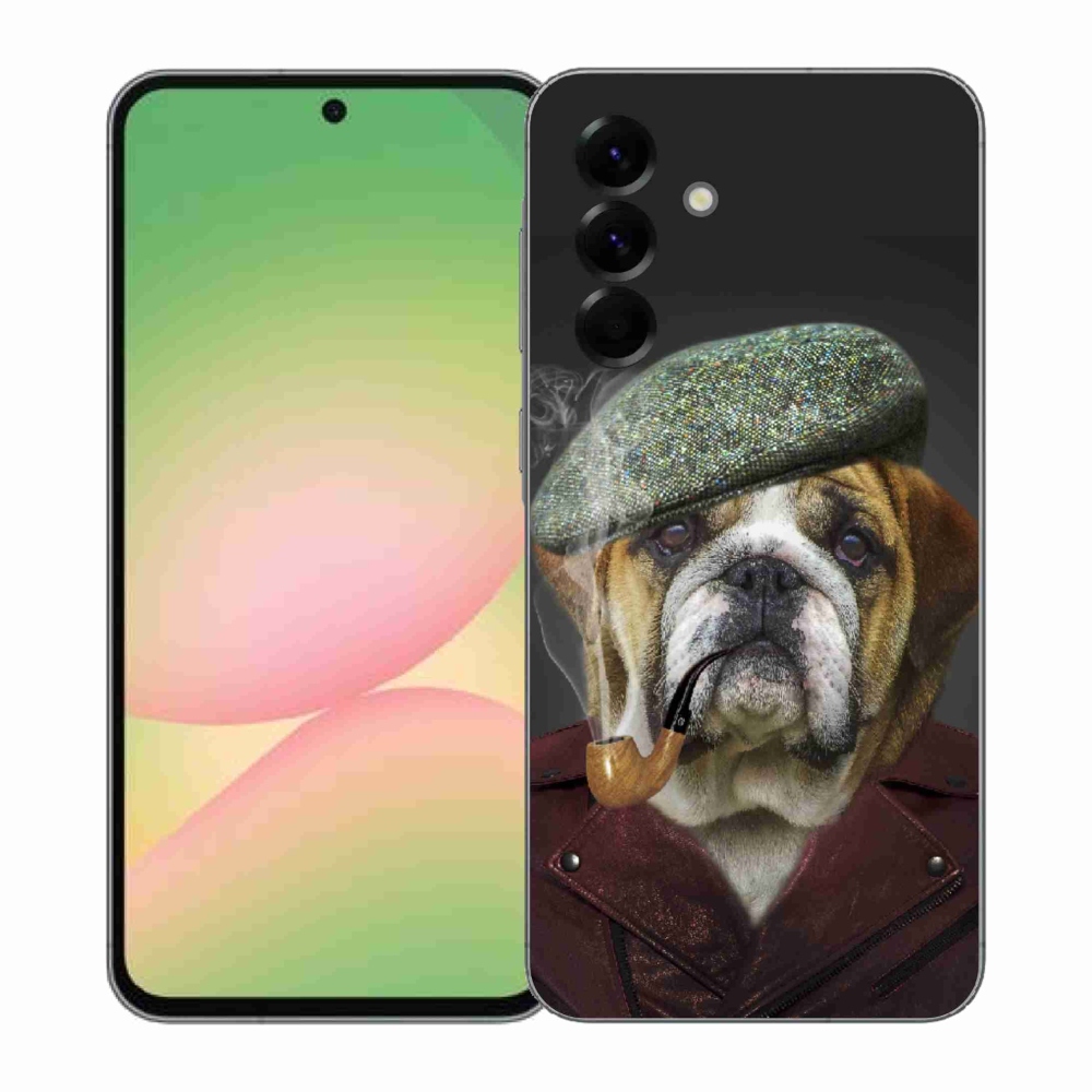Gelový kryt mmCase na Samsung Galaxy A57 5G - pes s fajfkou