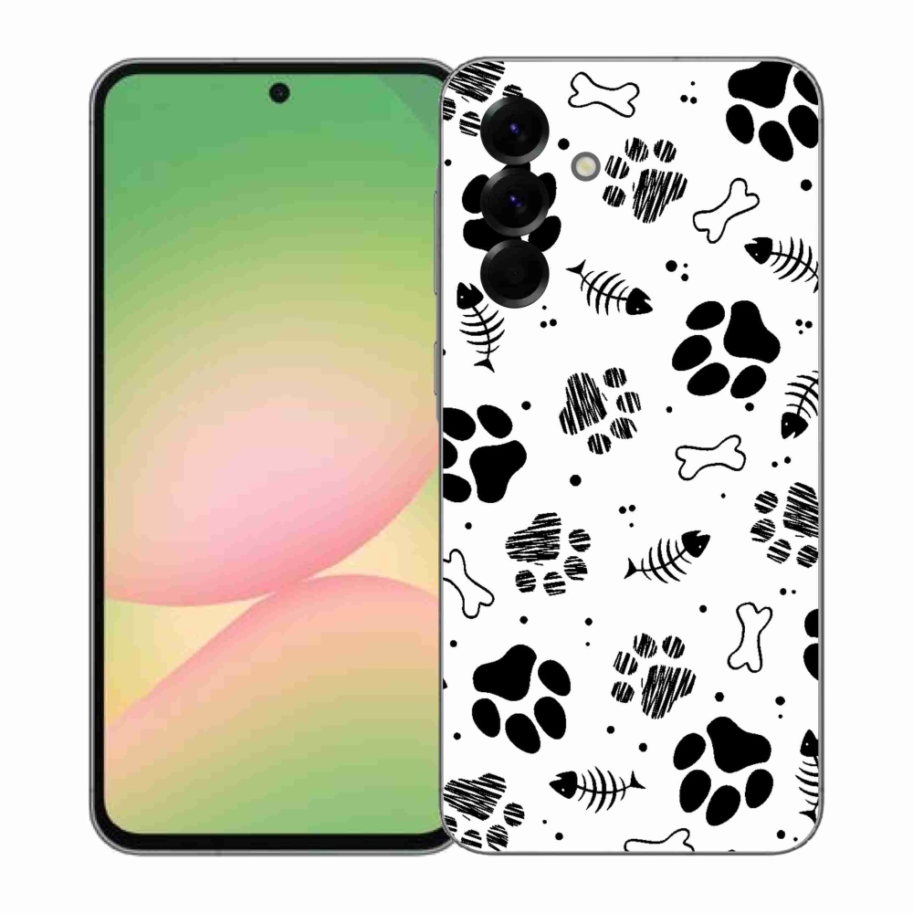 Gelový kryt mmCase na Samsung Galaxy A57 5G - psí tlapky 1