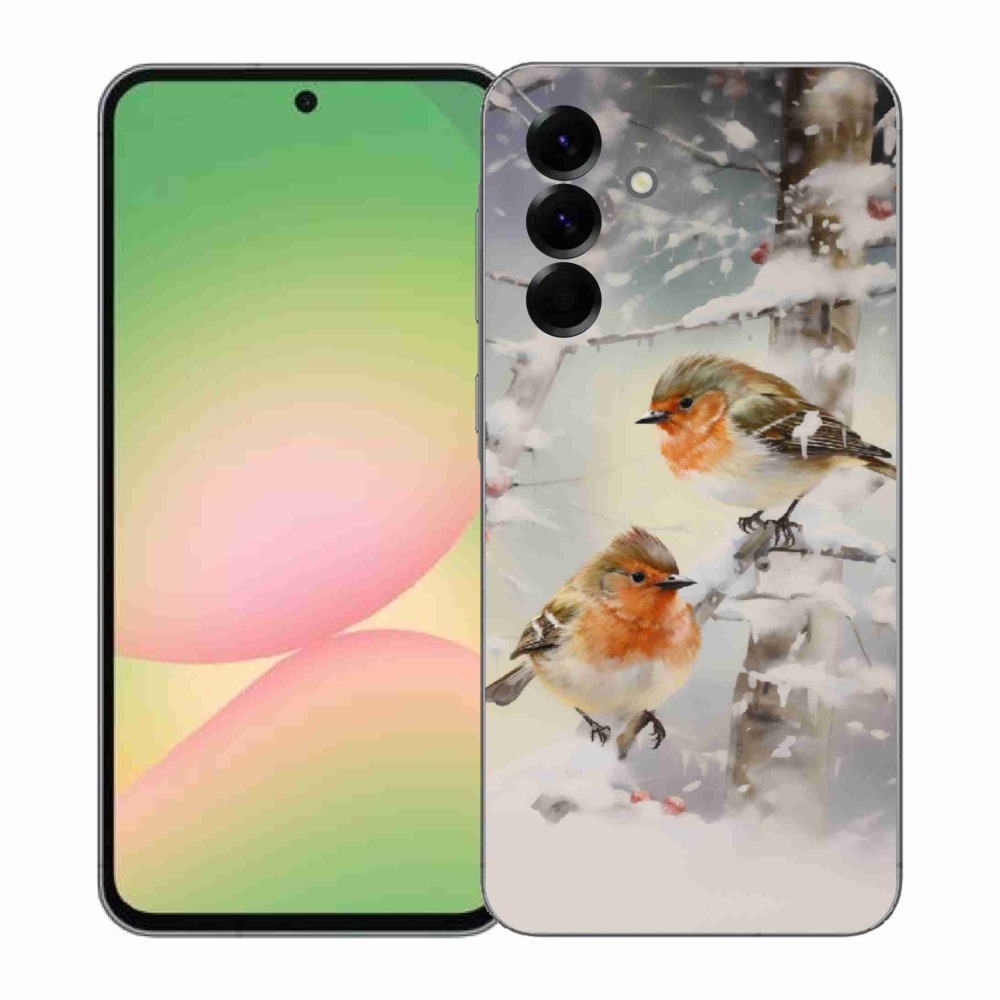 Gelový kryt mmCase na Samsung Galaxy A57 5G - ptáčci v zimě