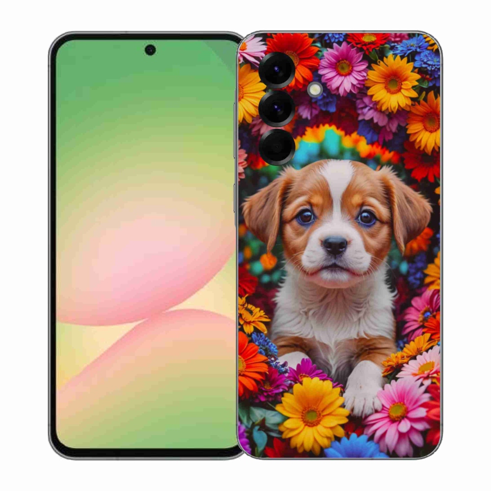 Gelový kryt mmCase na Samsung Galaxy A57 5G - roztomilé štěně