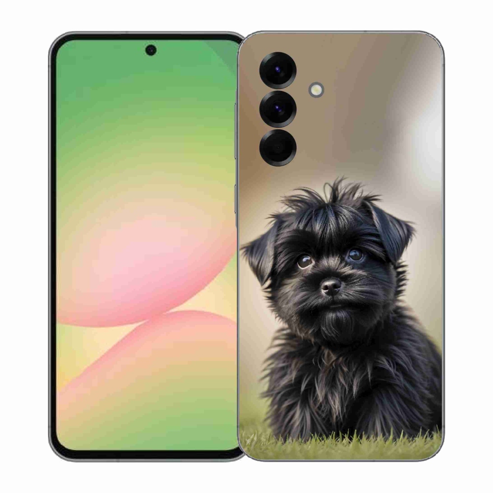 Gelový kryt mmCase na Samsung Galaxy A57 5G - roztomilý černý pejsek