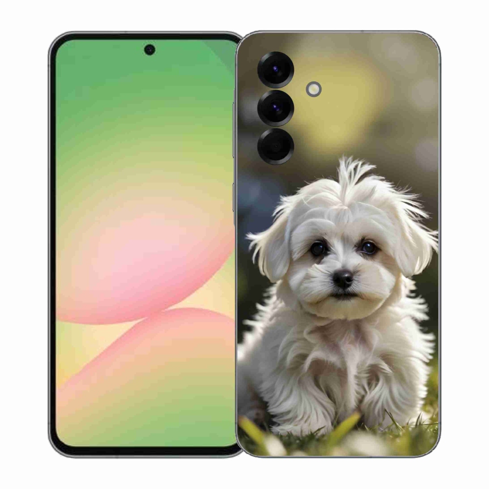 Gelový kryt mmCase na Samsung Galaxy A57 5G - roztomilý maltézský psík