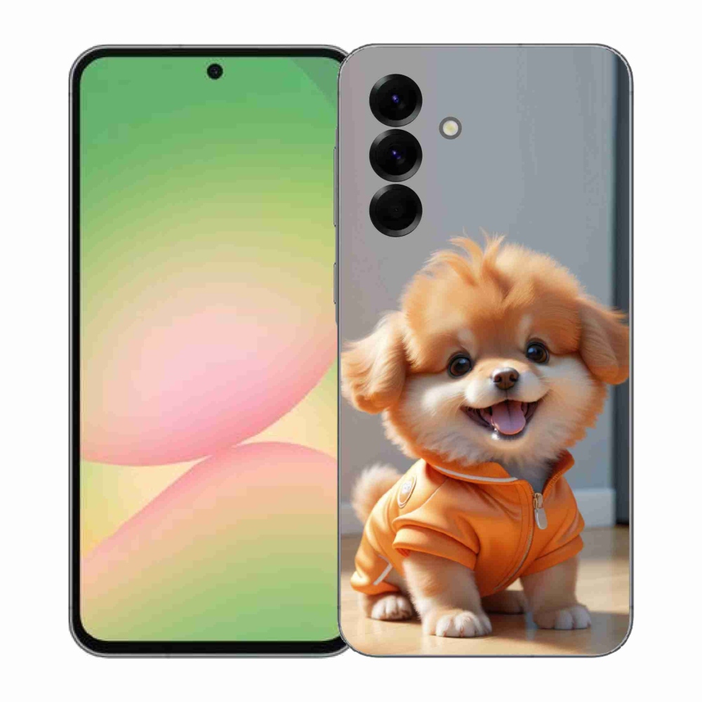 Gelový kryt mmCase na Samsung Galaxy A57 5G - roztomilý pomeranian v mikině