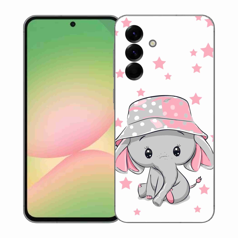 Gelový kryt mmCase na Samsung Galaxy A57 5G - růžový slon