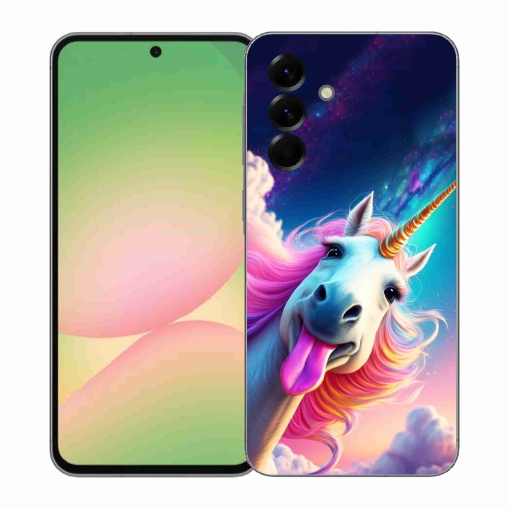 Gelový kryt mmCase na Samsung Galaxy A57 5G - šílený jednorožec