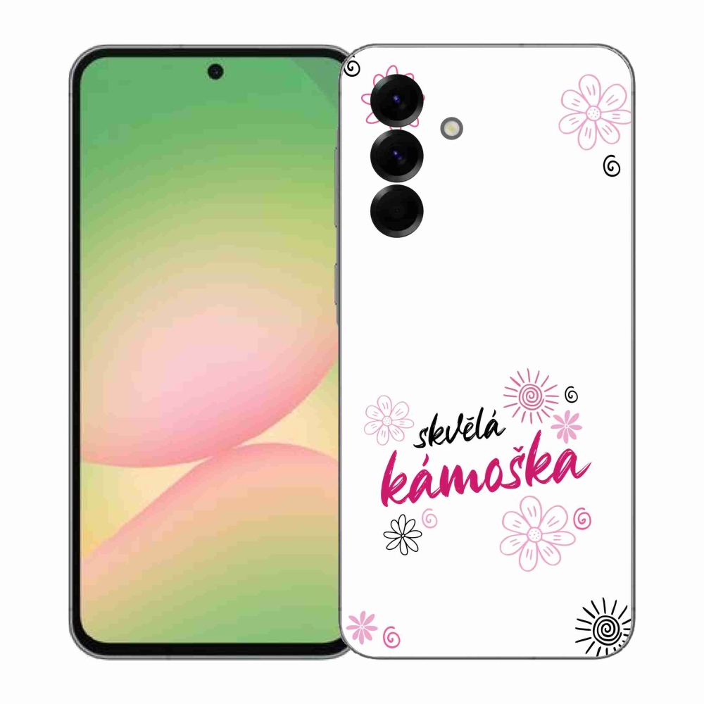 Gelový kryt mmCase na Samsung Galaxy A57 5G - skvělá kámoška bílé pozadí