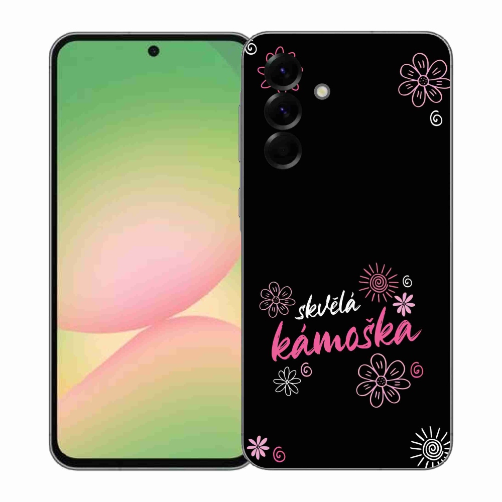 Gelový kryt mmCase na Samsung Galaxy A57 5G - skvělá kámoška černé pozadí