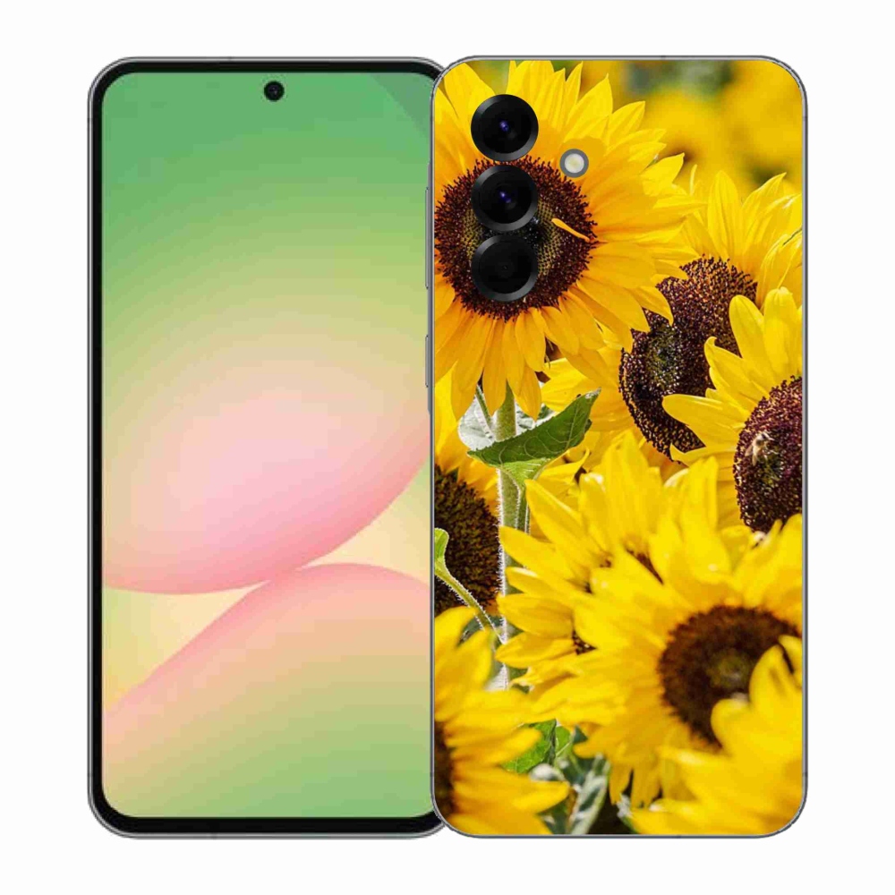 Gelový kryt mmCase na Samsung Galaxy A57 5G - slunečnice