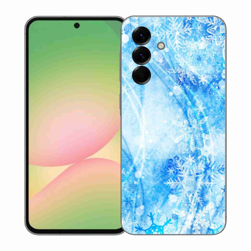 Gelový kryt mmCase na Samsung Galaxy A57 5G - sněhové vločky