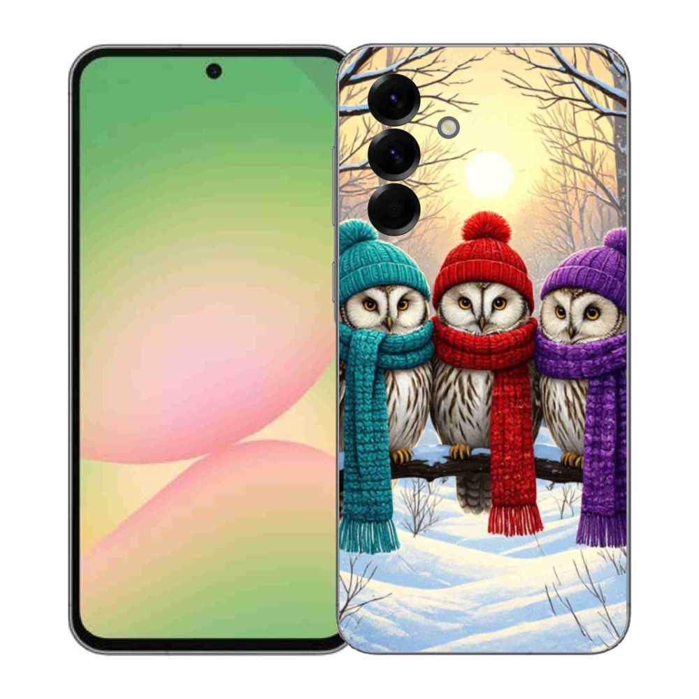 Gelový kryt mmCase na Samsung Galaxy A57 5G - soví přátelé