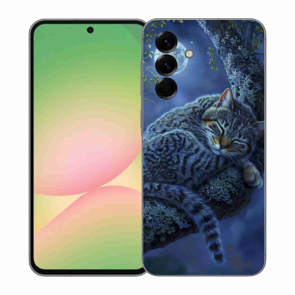 Gelový kryt mmCase na Samsung Galaxy A57 5G - spící kočka