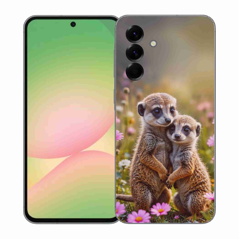 Gelový kryt mmCase na Samsung Galaxy A57 5G - surikatí duo