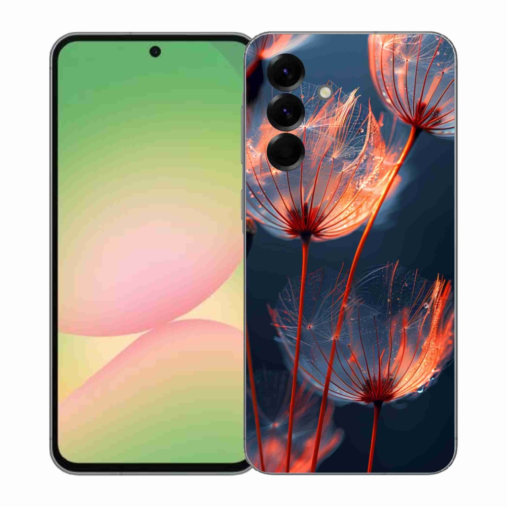 Gelový kryt mmCase na Samsung Galaxy A57 5G - světélkující chmýří