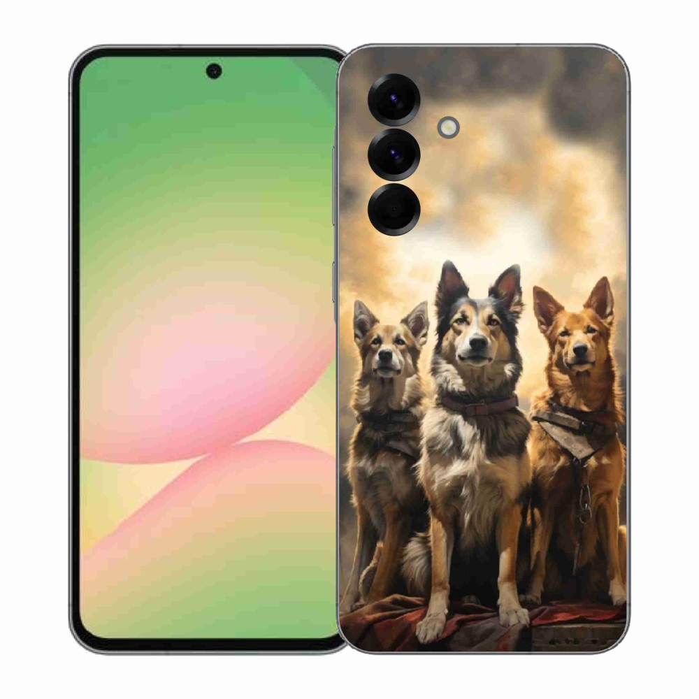 Gelový kryt mmCase na Samsung Galaxy A57 5G - tři psi