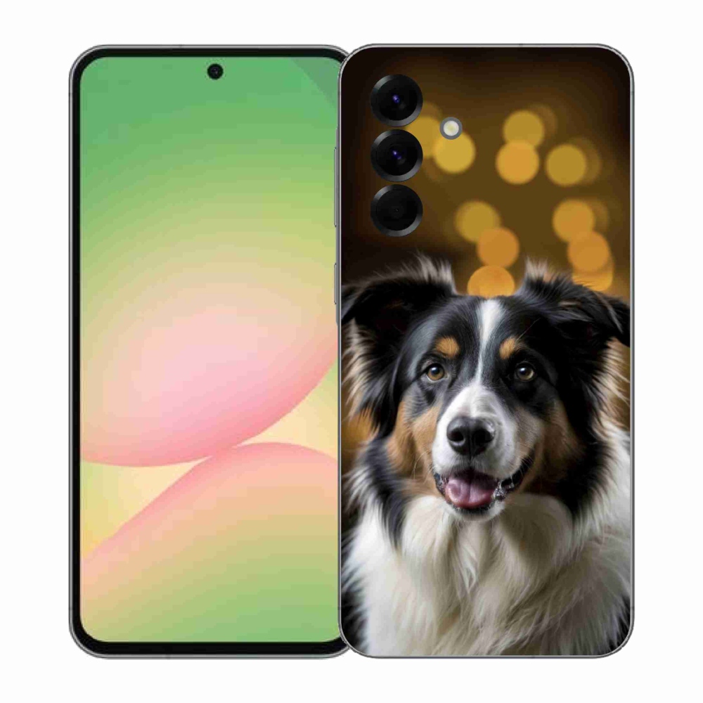 Gelový kryt mmCase na Samsung Galaxy A57 5G - usměvavý australský ovčák