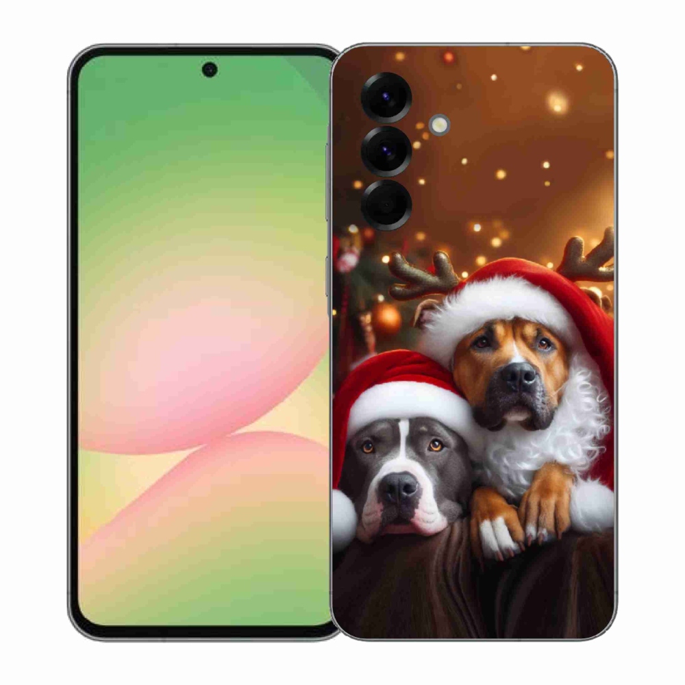 Gelový kryt mmCase na Samsung Galaxy A57 5G - vánoční psi