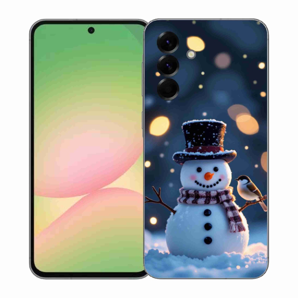 Gelový kryt mmCase na Samsung Galaxy A57 5G - vánoční sněhulák