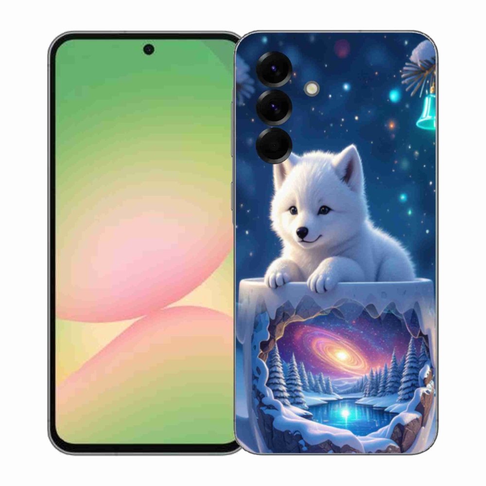 Gelový kryt mmCase na Samsung Galaxy A57 5G - vánoční štěně