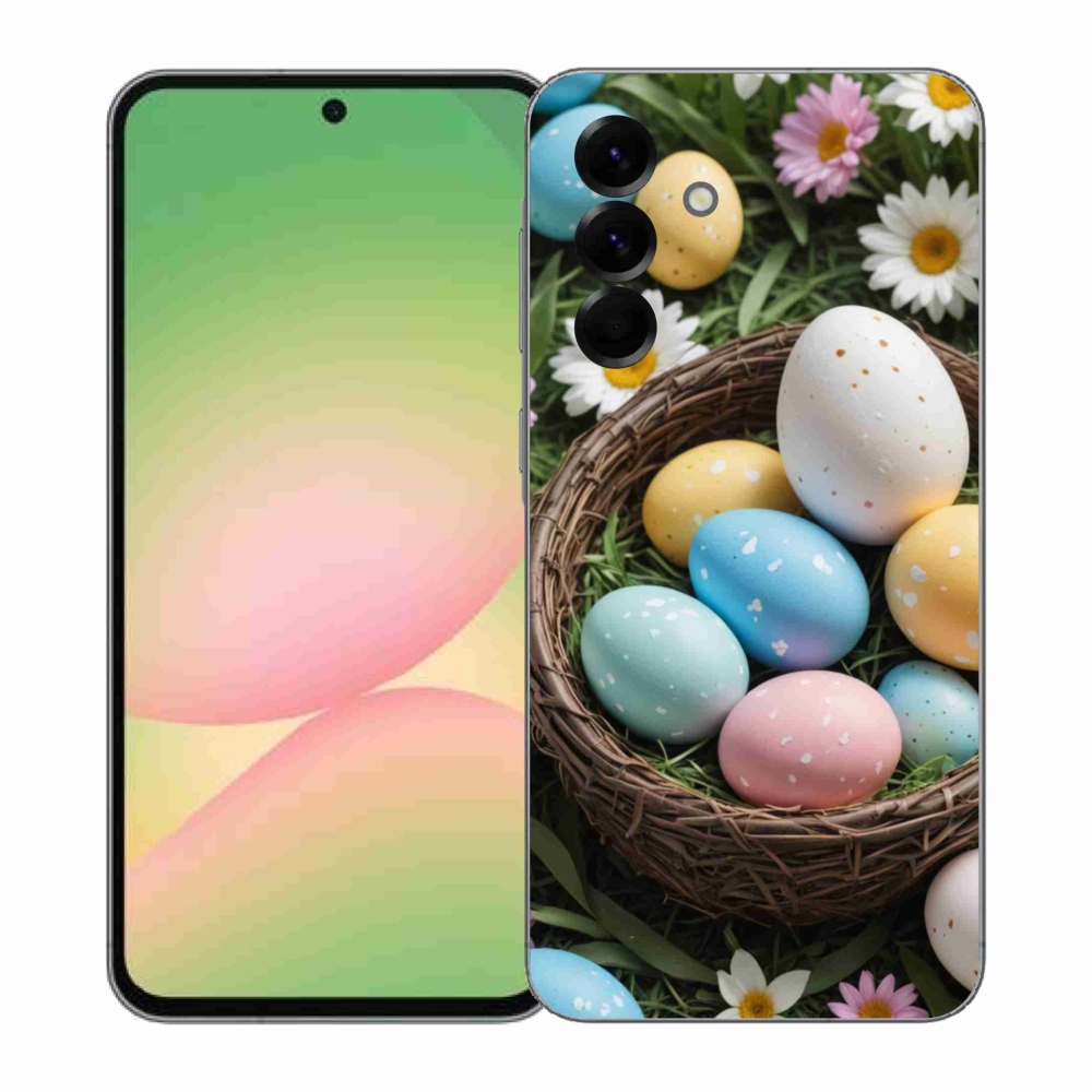 Gelový kryt mmCase na Samsung Galaxy A57 5G - velikonoční vajíčka 2