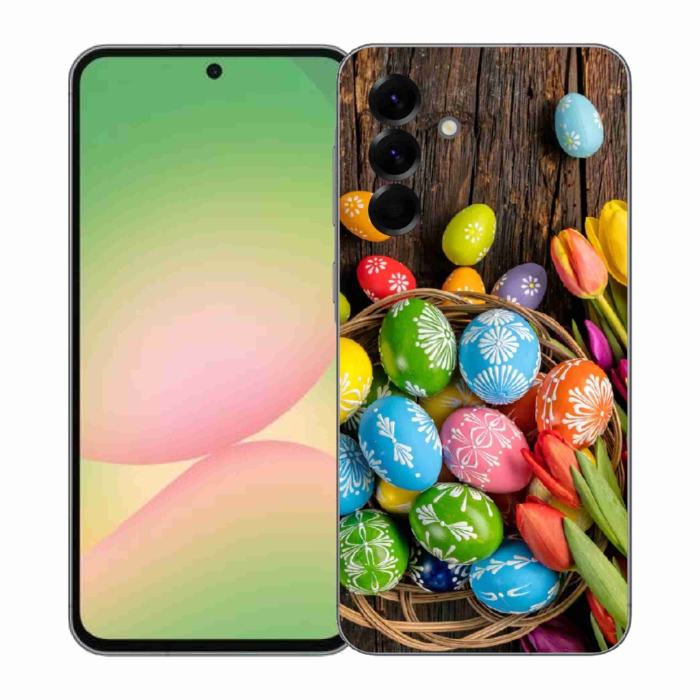 Gelový kryt mmCase na Samsung Galaxy A57 5G - velikonoční vajíčka