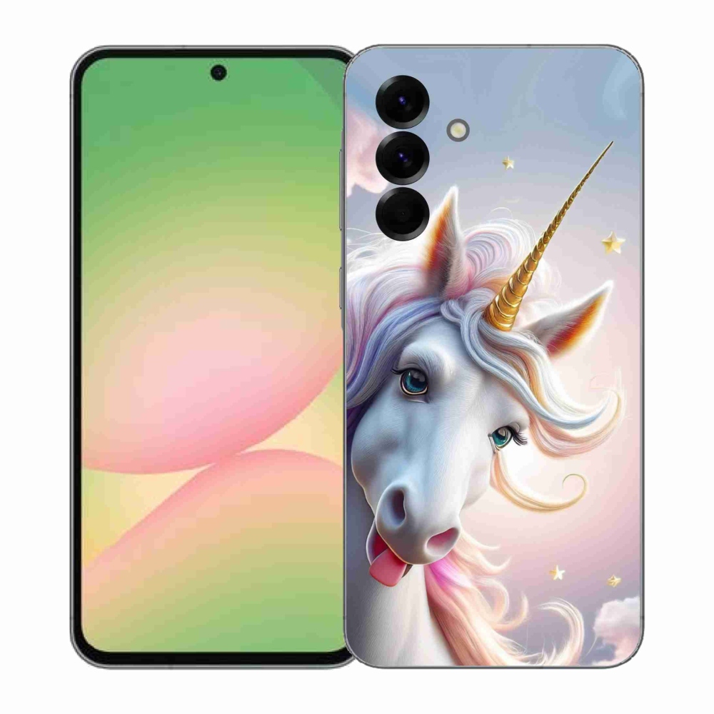 Gelový kryt mmCase na Samsung Galaxy A57 5G - veselý jednorožec