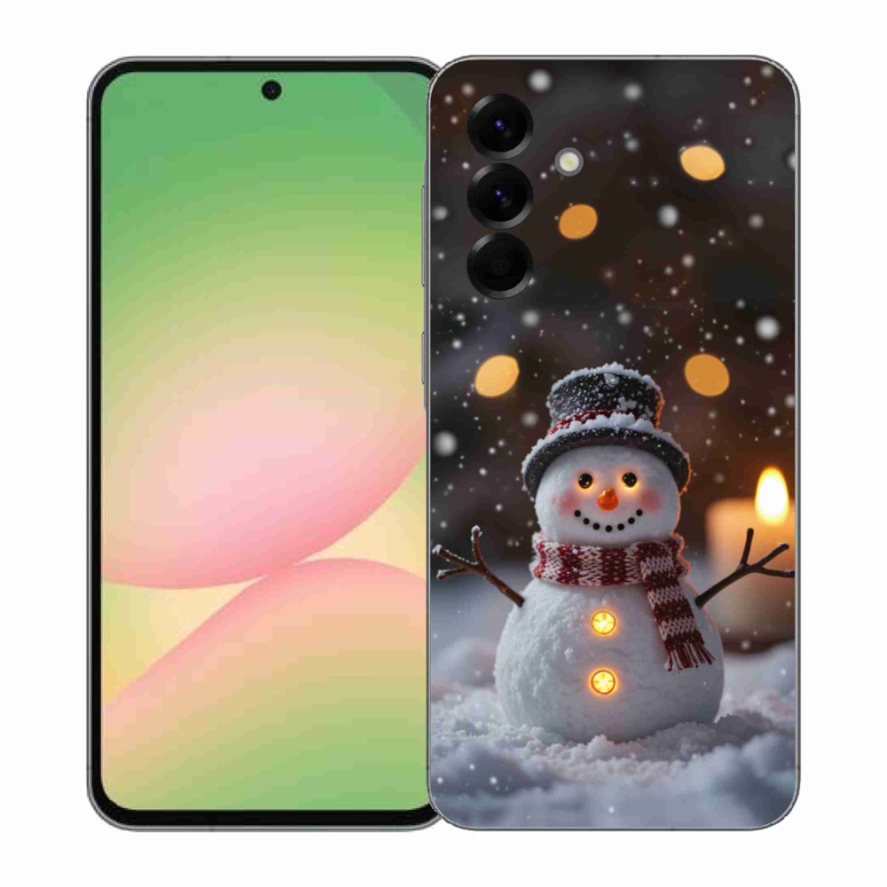 Gelový kryt mmCase na Samsung Galaxy A57 5G - veselý sněhulák