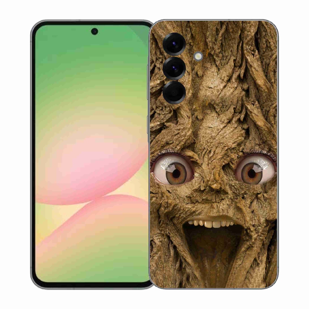 Gelový kryt mmCase na Samsung Galaxy A57 5G - veselý strom s očima