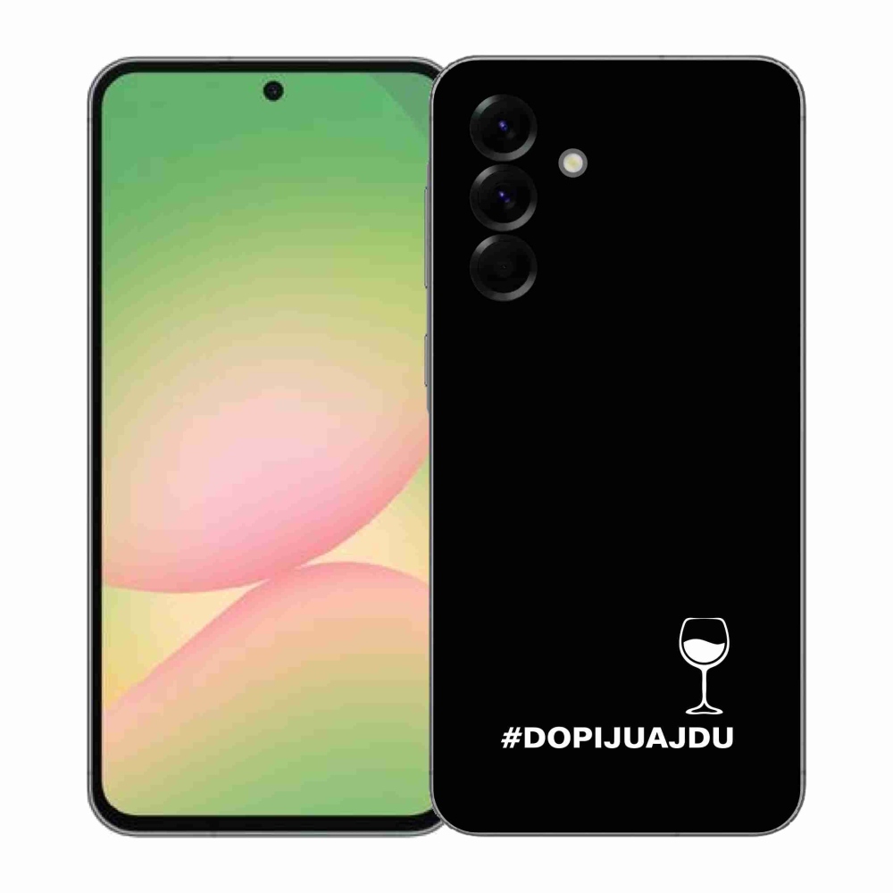 Gelový kryt mmCase na Samsung Galaxy A57 5G - vinný motiv černé pozadí