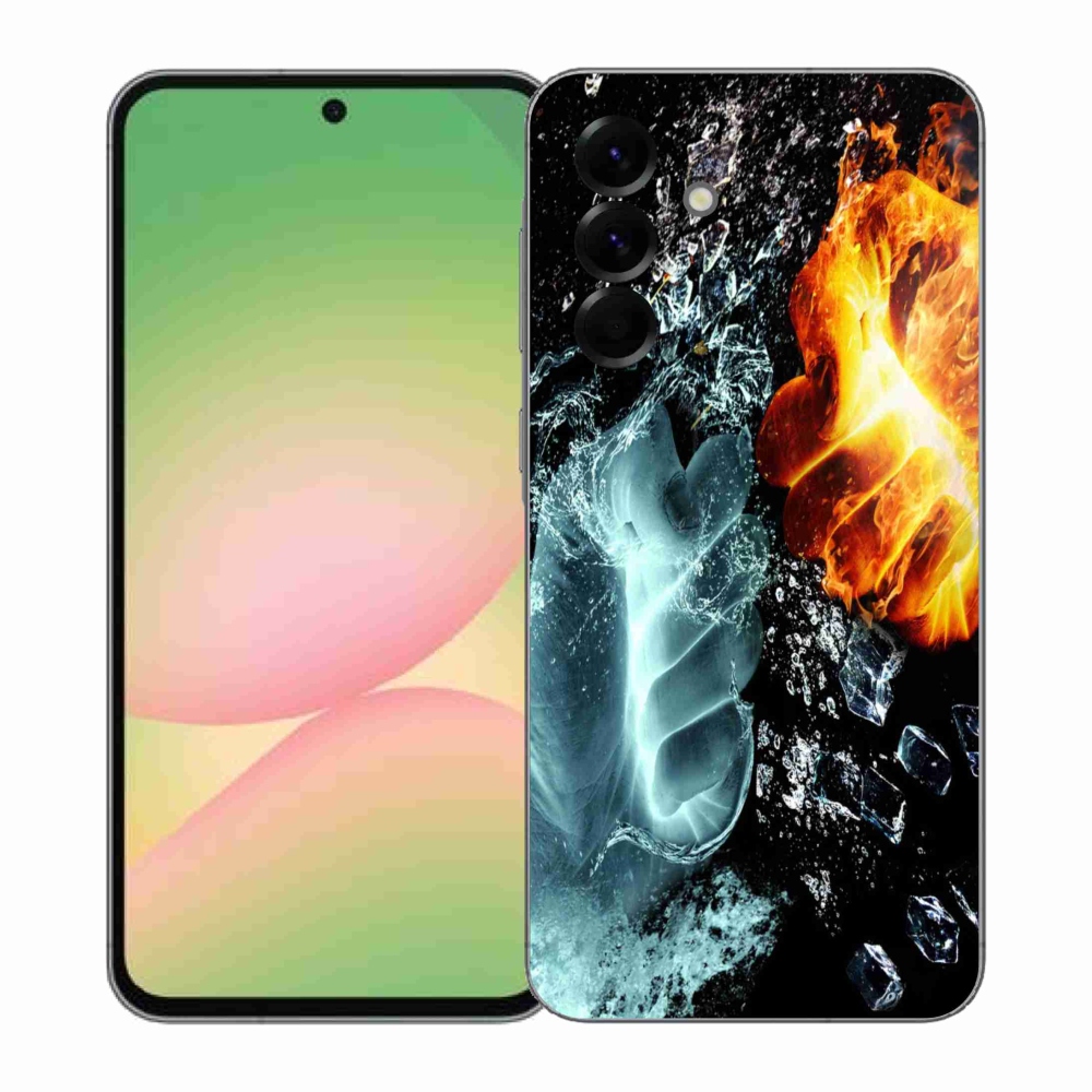 Gelový kryt mmCase na Samsung Galaxy A57 5G - voda a oheň