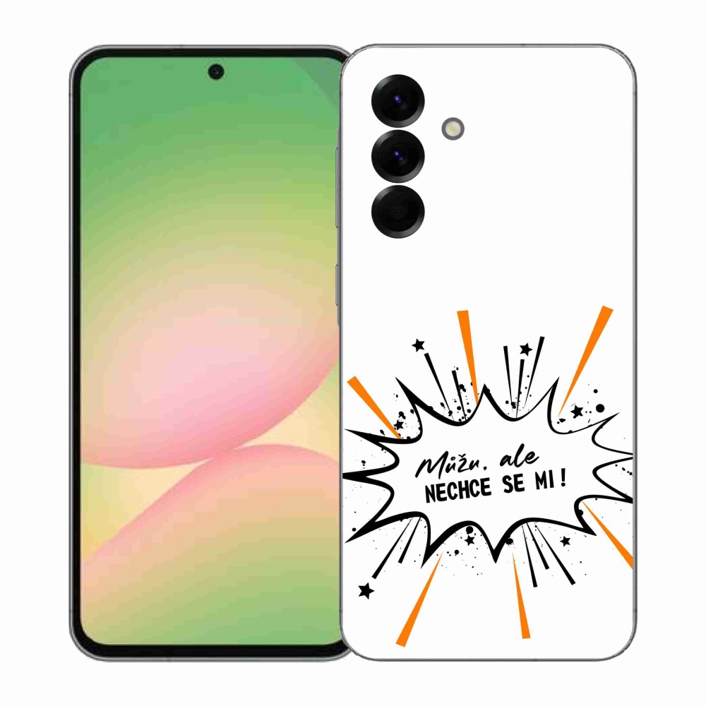 Gelový kryt mmCase na Samsung Galaxy A57 5G - vtipný text 11 bílé pozadí