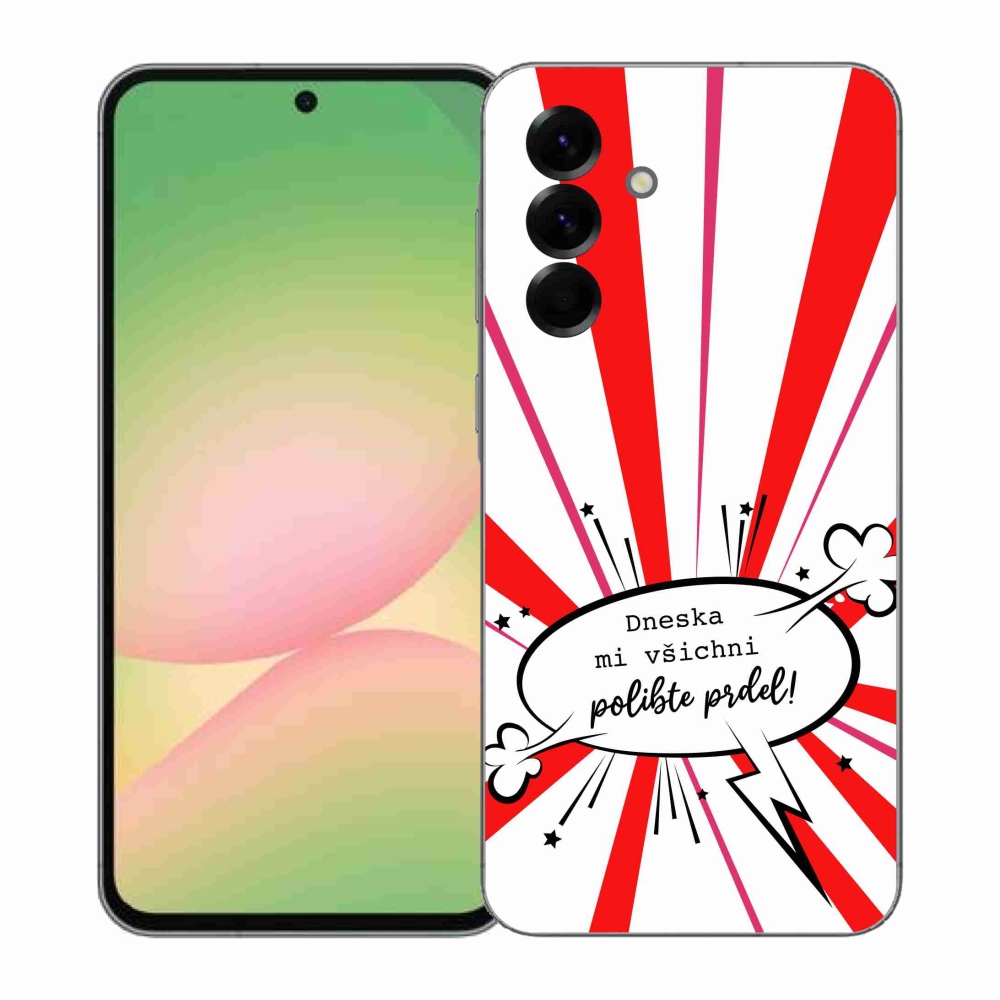 Gelový kryt mmCase na Samsung Galaxy A57 5G - vtipný text 15 bílé pozadí