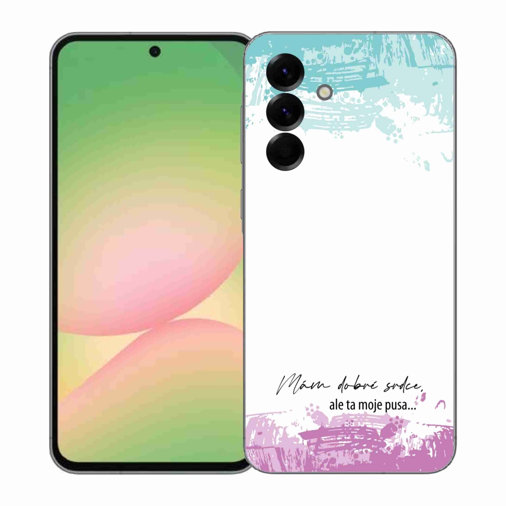 Gelový kryt mmCase na Samsung Galaxy A57 5G - vtipný text 3 bílé pozadí