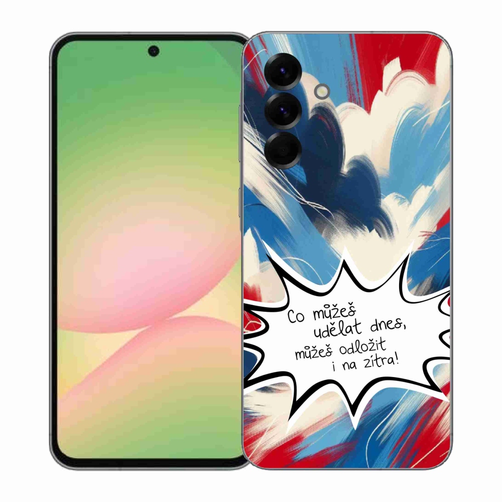 Gelový kryt mmCase na Samsung Galaxy A57 5G - vtipný text 9 bílé pozadí