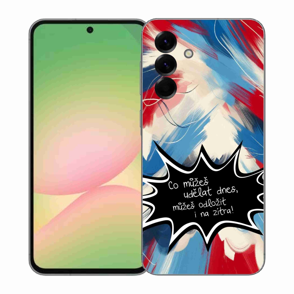 Gelový kryt mmCase na Samsung Galaxy A57 5G - vtipný text 9 černé pozadí