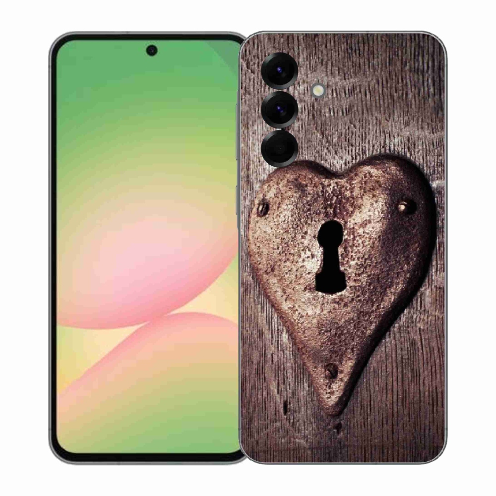 Gelový kryt mmCase na Samsung Galaxy A57 5G - zámek ve tvaru srdce