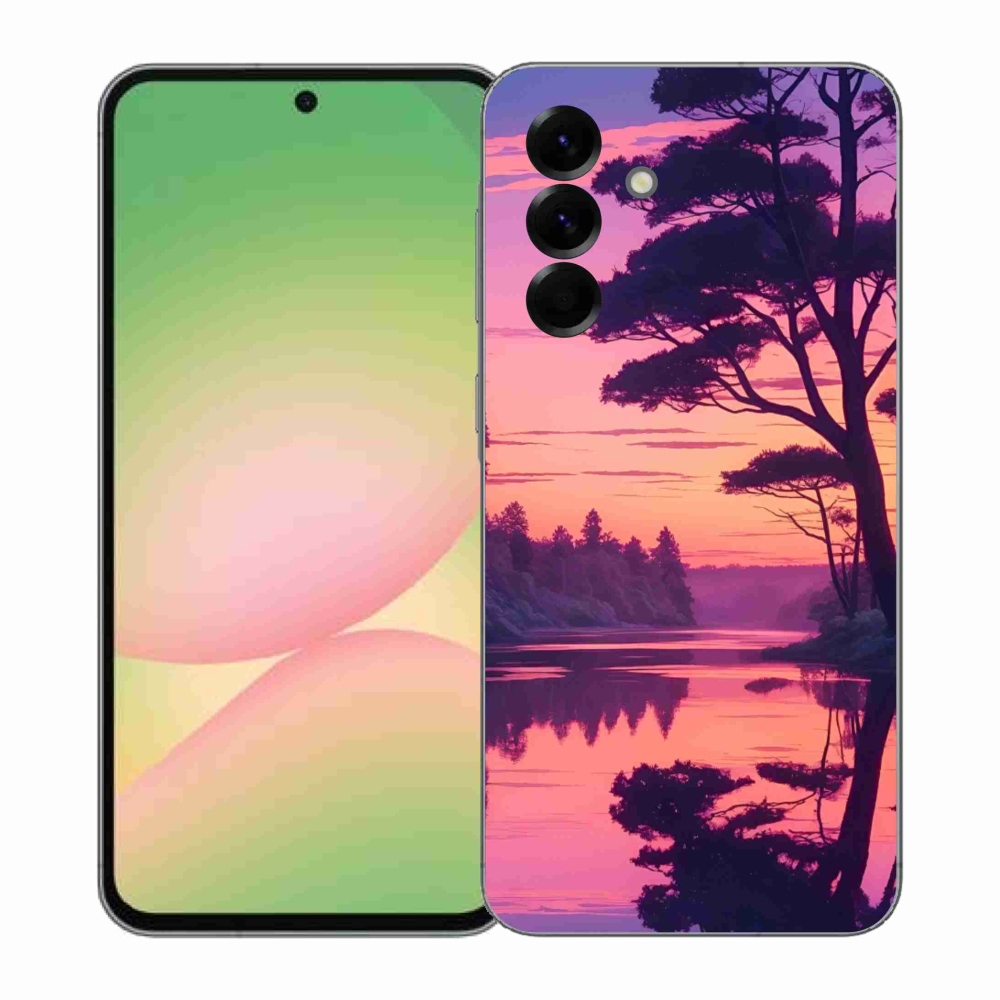 Gelový kryt mmCase na Samsung Galaxy A57 5G - západ slunce nad jezerem