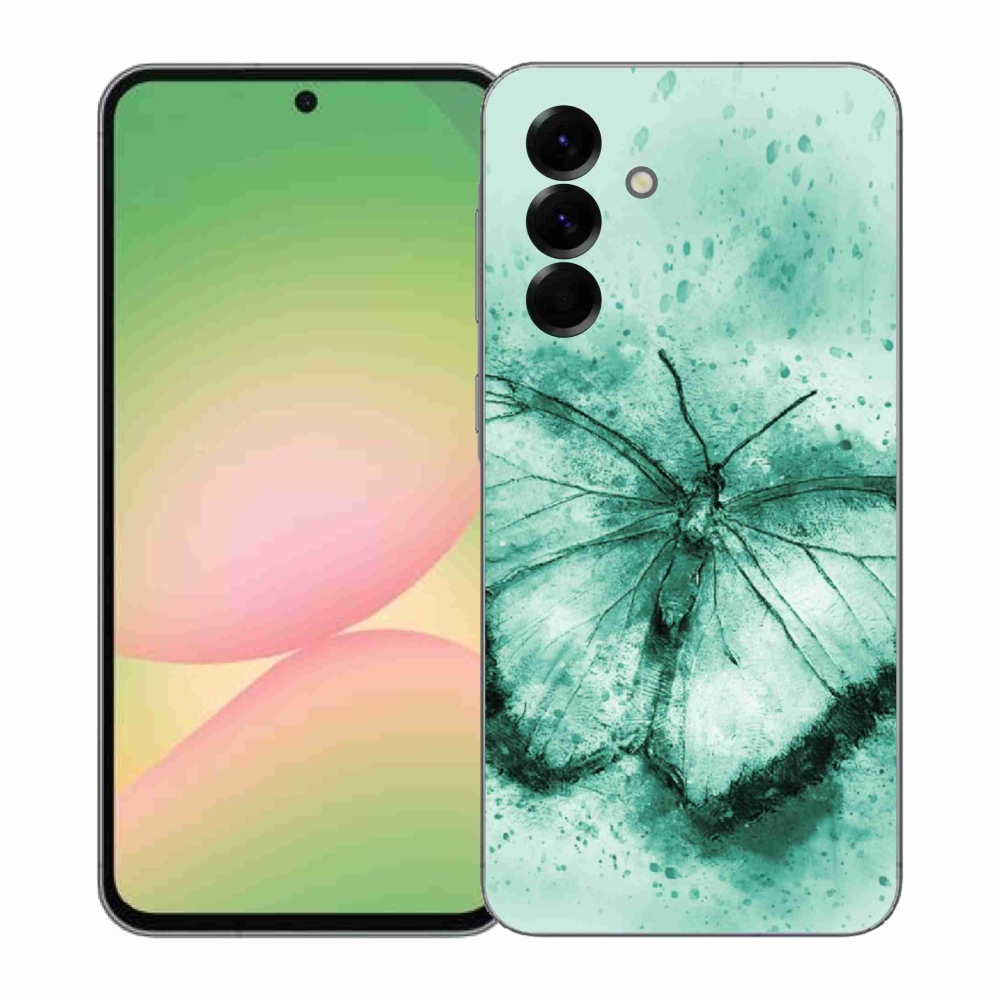 Gelový kryt mmCase na Samsung Galaxy A57 5G - zelený motýl