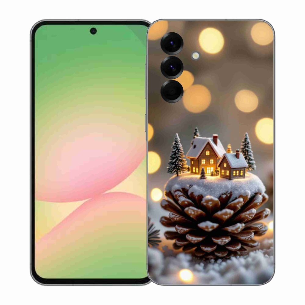 Gelový kryt mmCase na Samsung Galaxy A57 5G - zimní vesnička