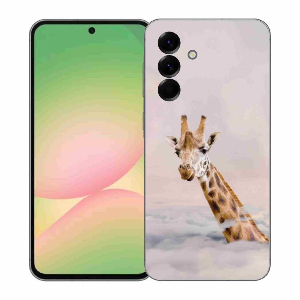Gelový kryt mmCase na Samsung Galaxy A57 5G - žirafa v oblacích