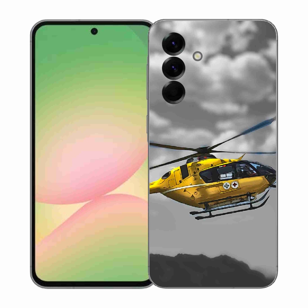 Gelový kryt mmCase na Samsung Galaxy A57 5G - žlutá helikoptéra