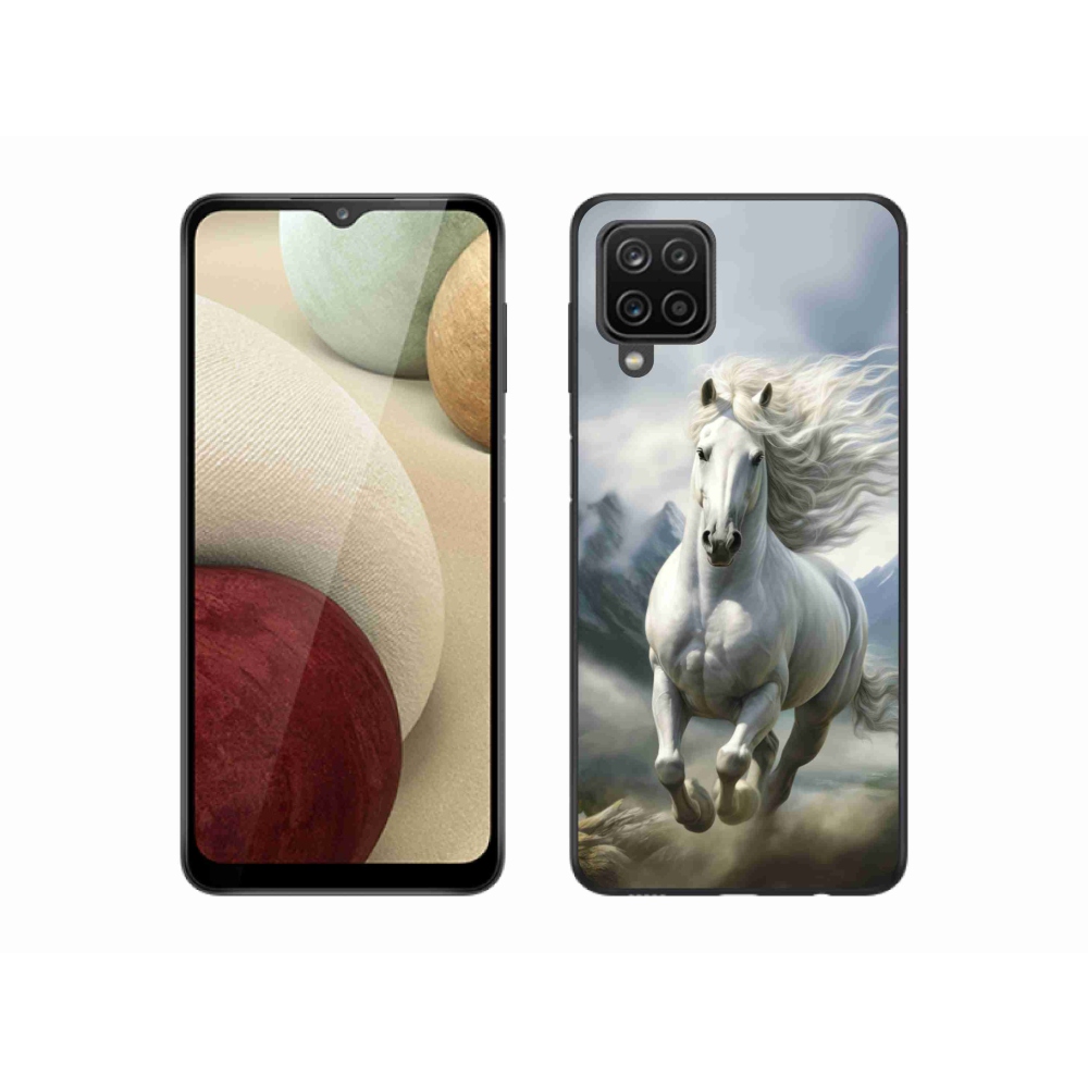 Gelový kryt mmCase na Samsung Galaxy M12 - běžící bílý kůň 3
