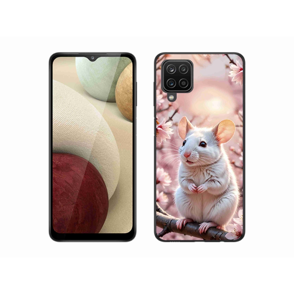 Gelový kryt mmCase na Samsung Galaxy M12 - bílá myš na větvi
