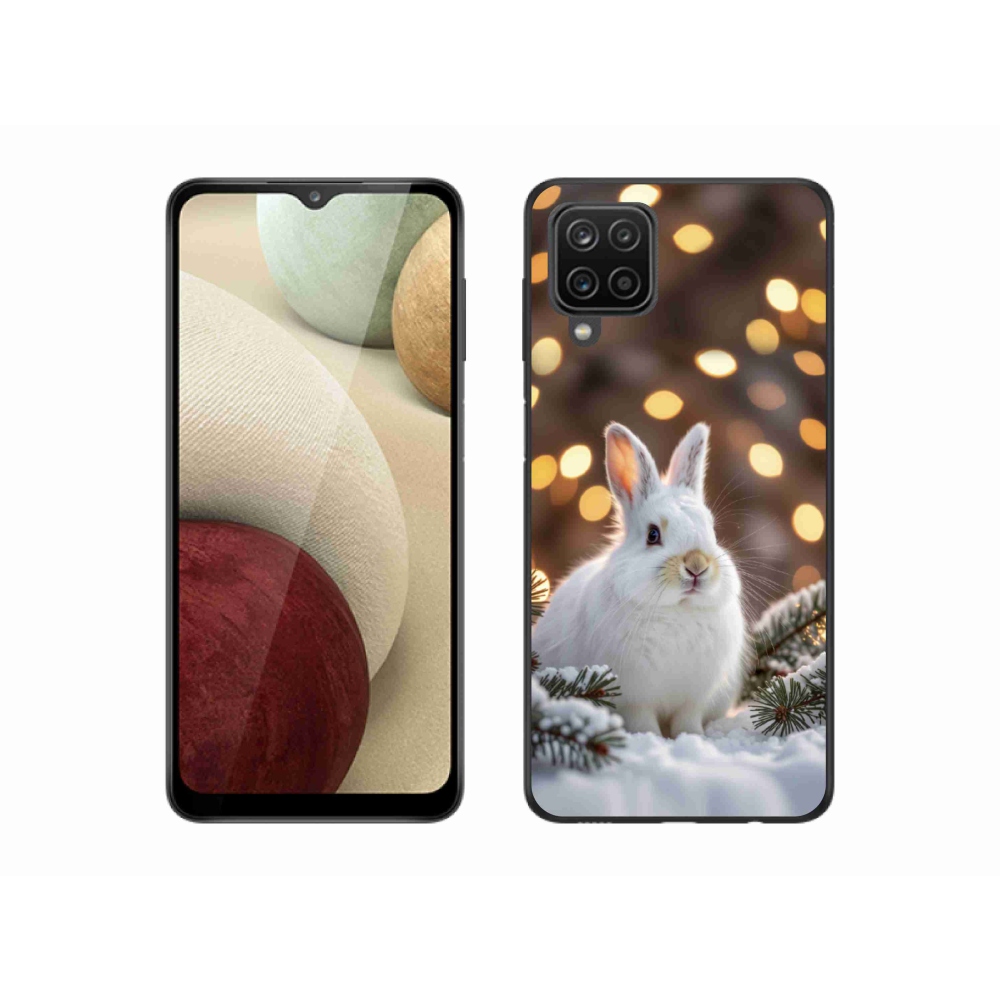 Gelový kryt mmCase na Samsung Galaxy M12 - bílý zajíc