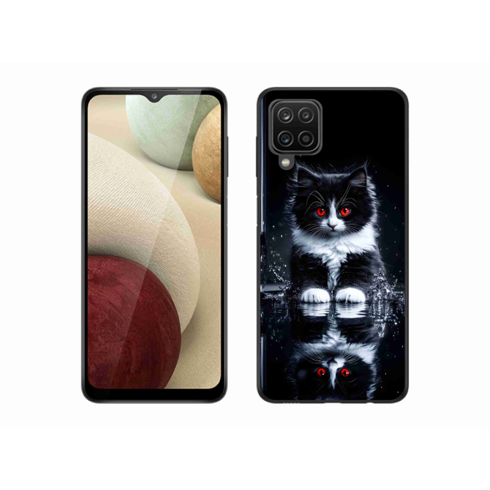 Gelový kryt mmCase na Samsung Galaxy M12 - černobílé kotě