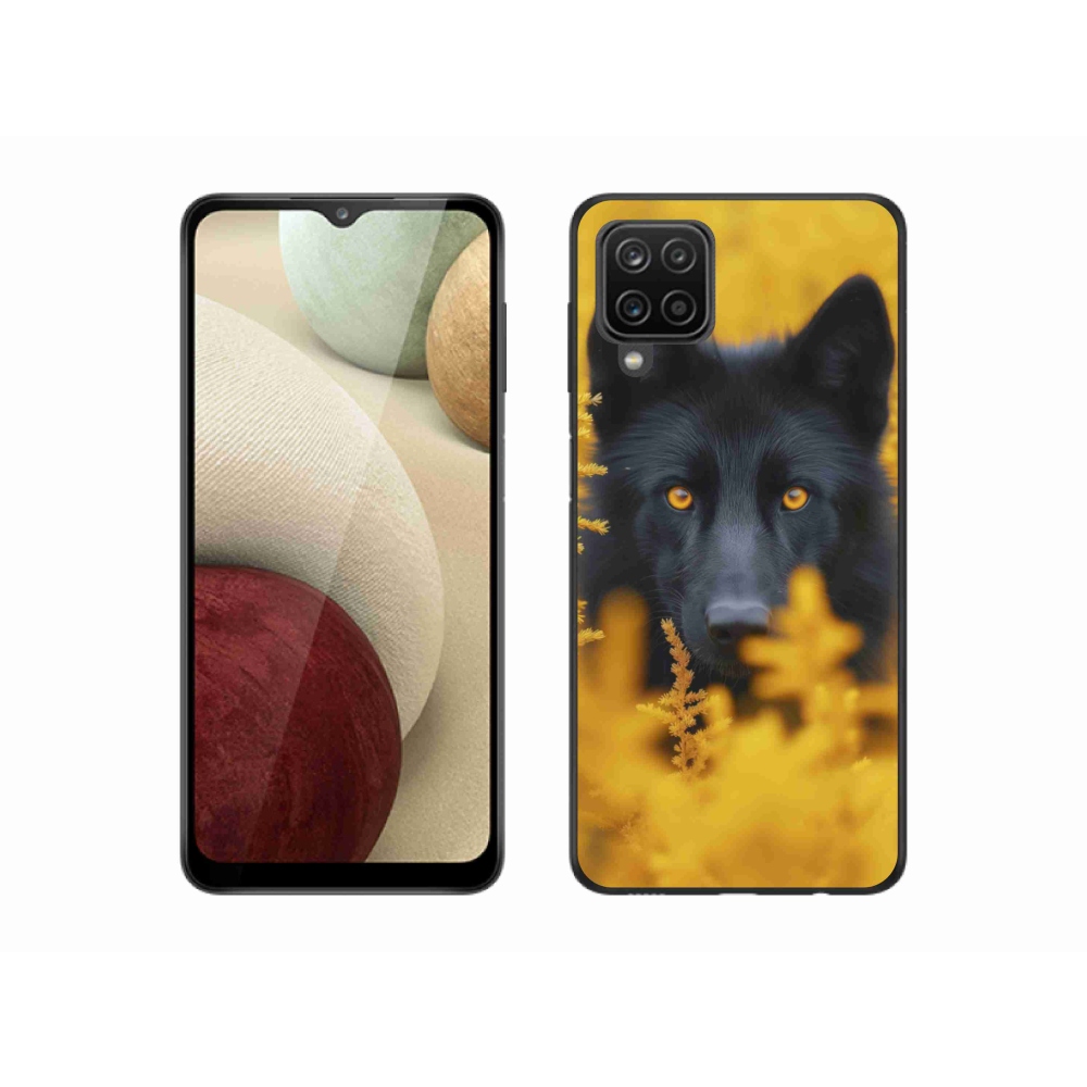 Gelový kryt mmCase na Samsung Galaxy M12 - černý vlk 2