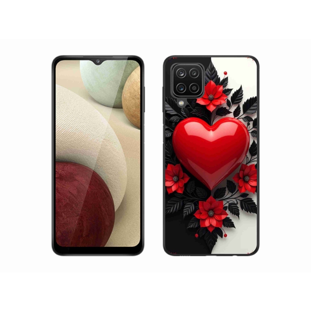 Gelový kryt mmCase na Samsung Galaxy M12 - červené srdce