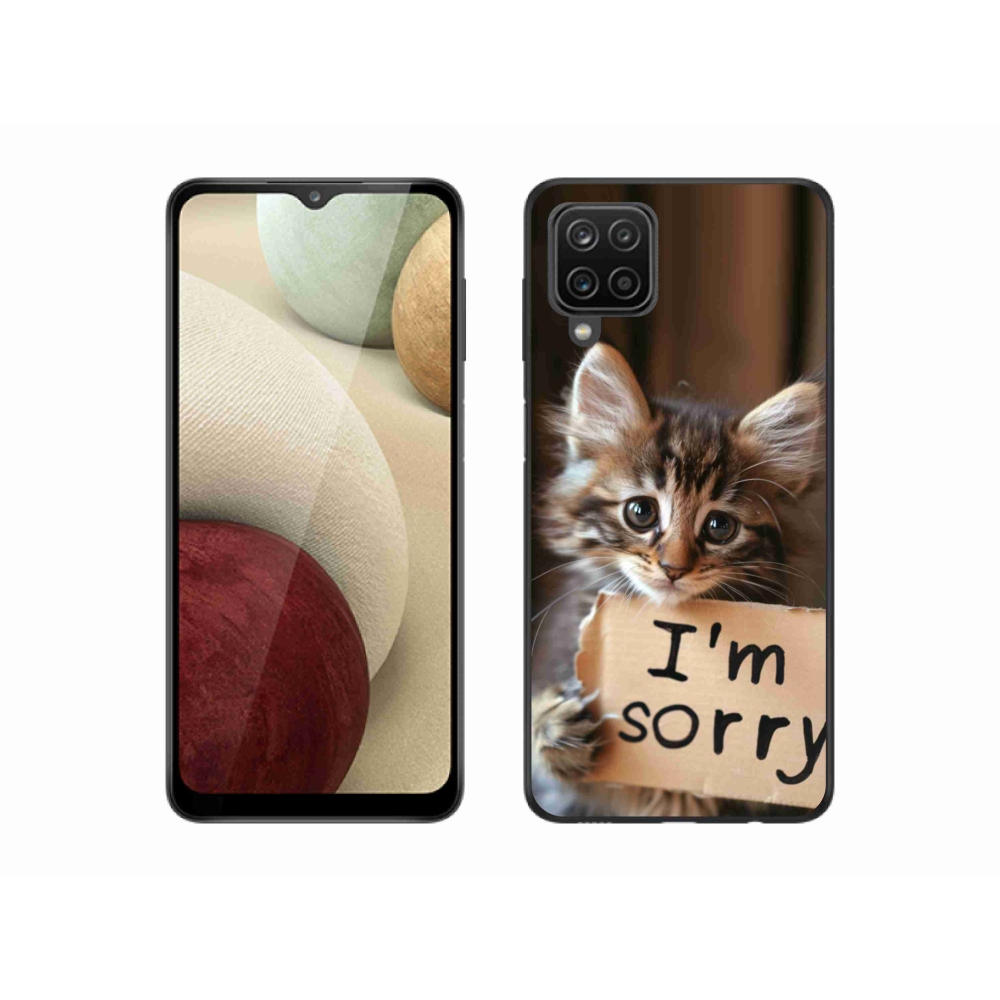 Gelový kryt mmCase na Samsung Galaxy M12 - kočíčí omluva