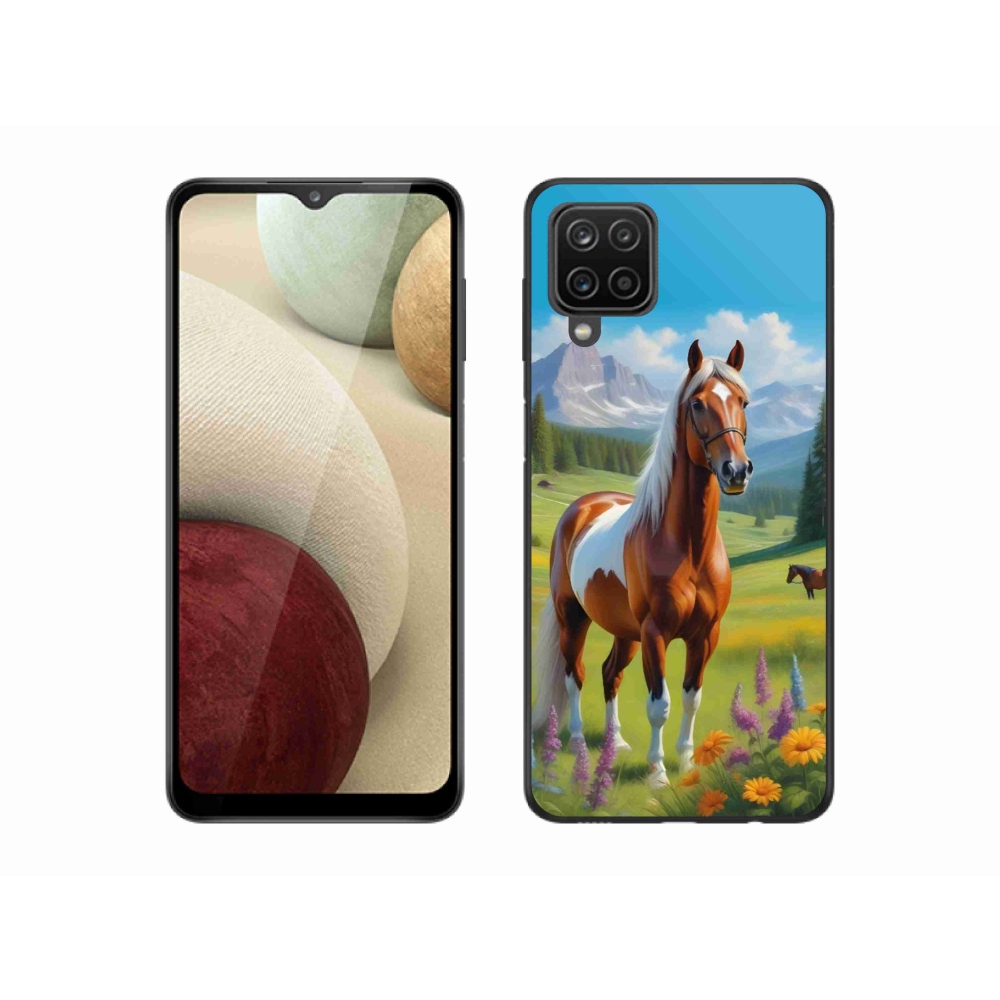 Gelový kryt mmCase na Samsung Galaxy M12 - kůň na louce